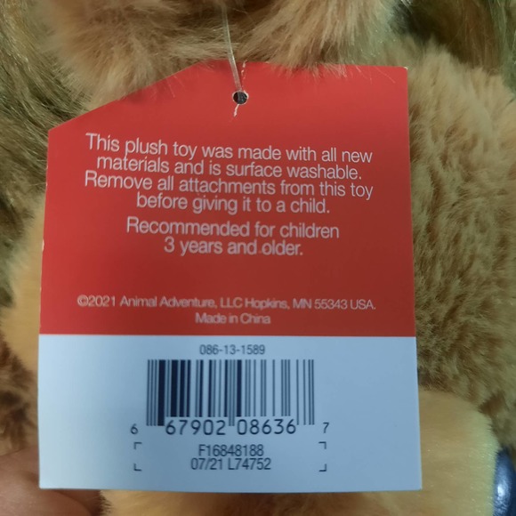 NWT 2021 Wondershop Lion with shirt fuzzy soft cuddly Plush Stuffed Animal 15" - Picture 8 of 8